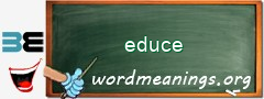 WordMeaning blackboard for educe